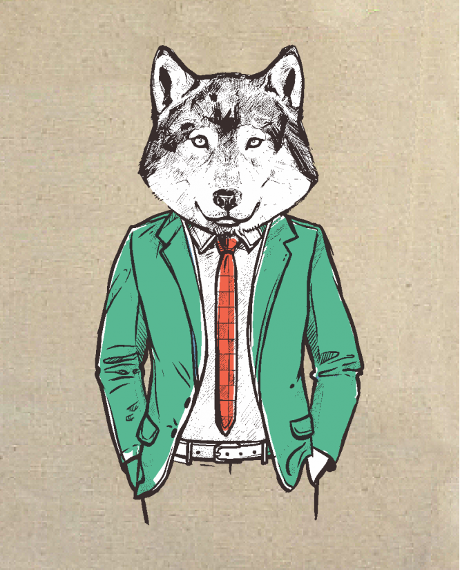 Hipster wolf Krepšys